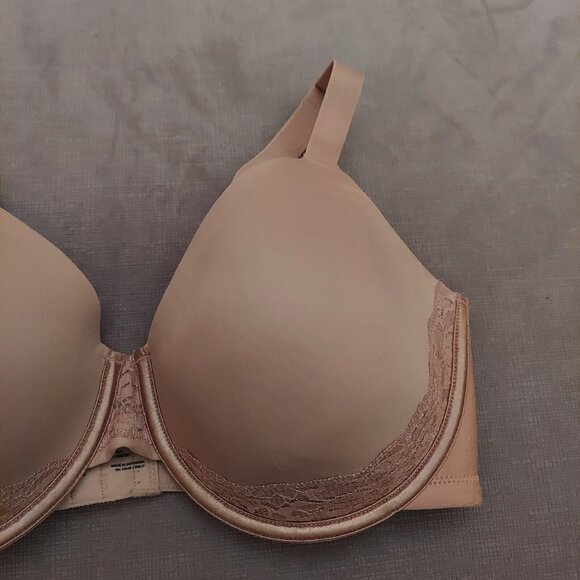 VANITY FAIR Full Figure RADIANT 76528 Underwire Bra Tan Beige size 38DD foam cup - Picture 3 of 11